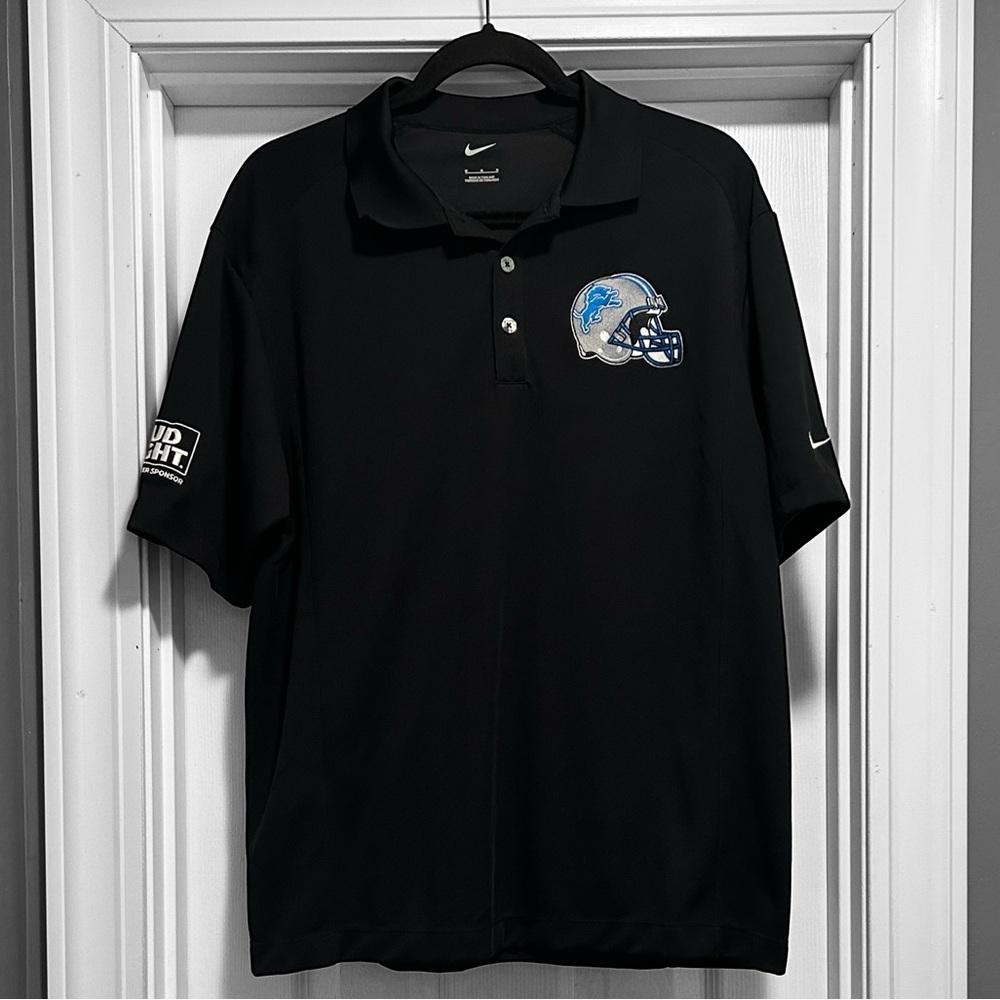 Nike Men’s Detroit Lions Sports Polo w/Bud Light logo